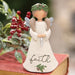 Faith Winter Greenery Resin Angel