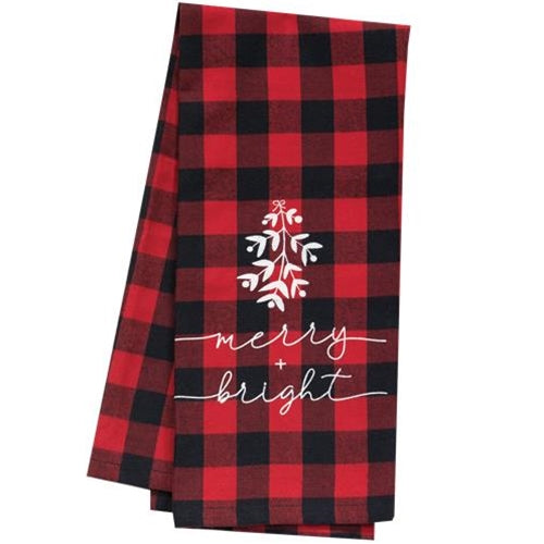 Red Buffalo Check Merry and Bright Towel