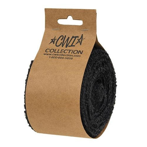 Black Burlap Ribbon 2.5"W x 10 Yards