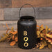 Distressed Black Metal "Boo" Luminary