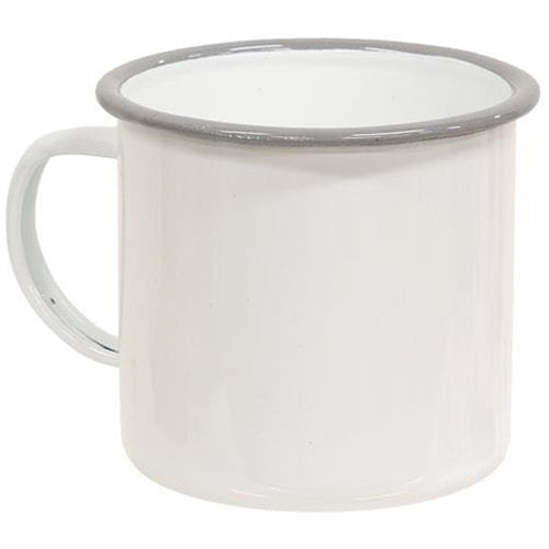 Gray Rim Enamelware Mug