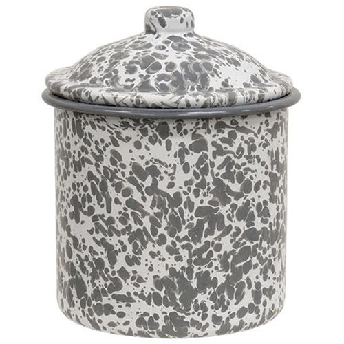 3/Set Gray Splatter Enamelware Canisters