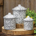 3/Set Gray Splatter Enamelware Canisters