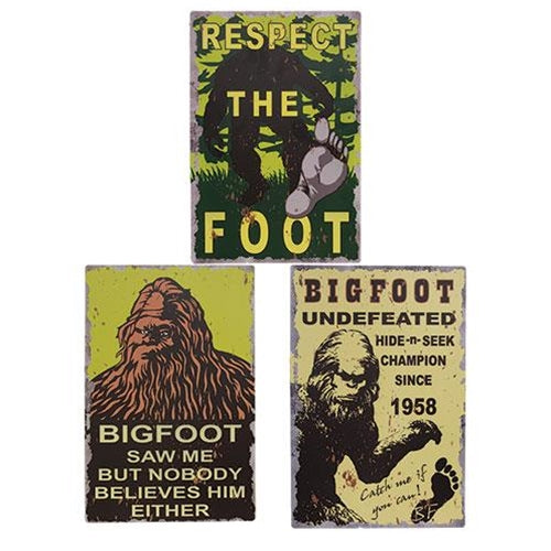 Bigfoot Tin Sign 3 Asstd.