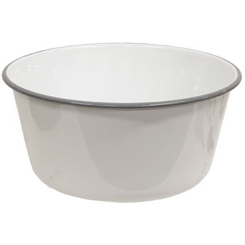 Gray Rim Enamelware Cereal Bowl