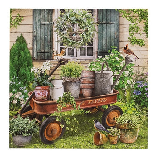 Vintage Garden Wagon Canvas Print
