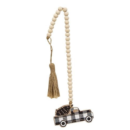 Black Buffalo Check Truck Beaded Strand