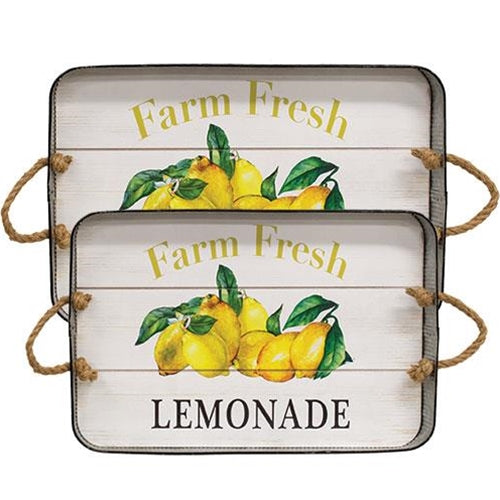 2/Set Farm Fresh Lemonade Trays