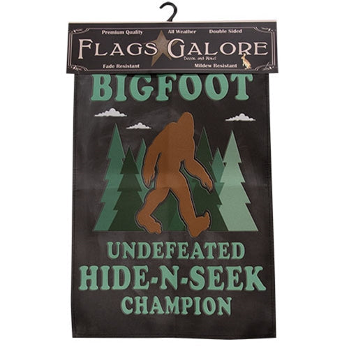 Bigfoot Undefeated Hide-N-Seek Champion Garden Flag