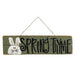 Spring Thyme Green Hanging Sign w/Bunny