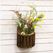 Natural Lath Wood Hanging Planter