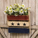 Rustic Slat Wood Americana Wall Bin 15" x 15"