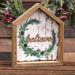 Believe Christmas Wreath House Shadowbox Sign