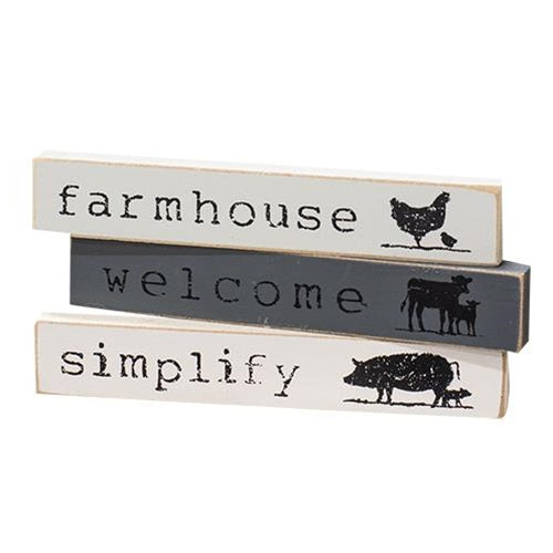 Farmhouse Animals Mini Stick 3 Asstd.