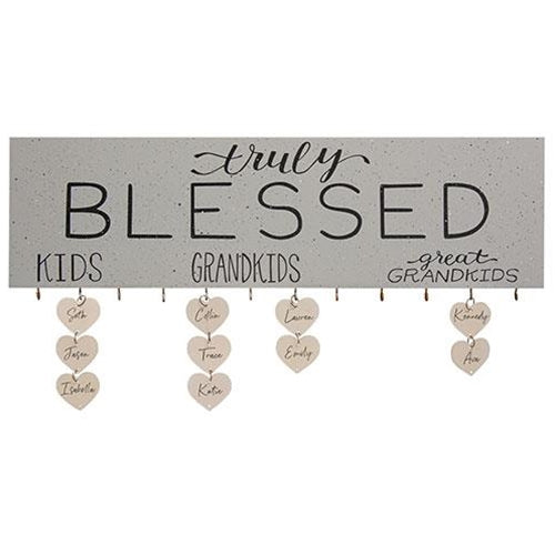 Truly Blessed Kids Tag Sign