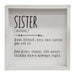 Sister Definition Framed Box Sign