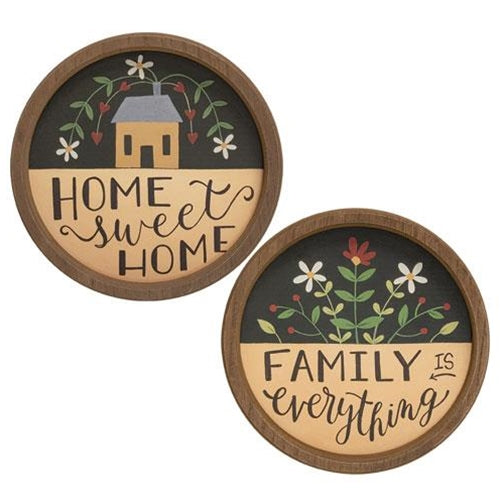 Family Is Everything Round Sign 2 Asstd.