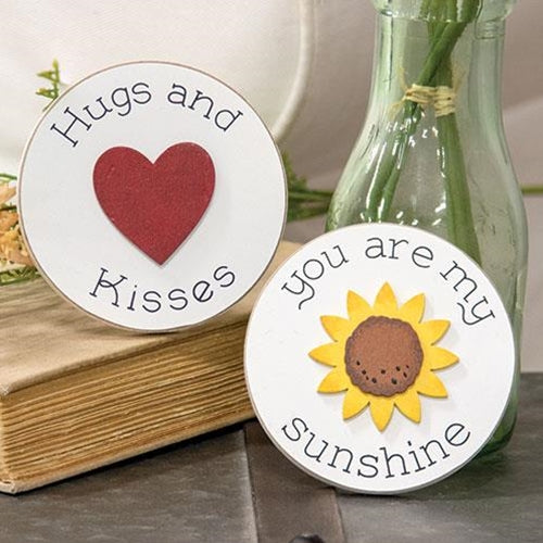 You Are My Sunshine Mini Round Easel Sign 2 Asstd.