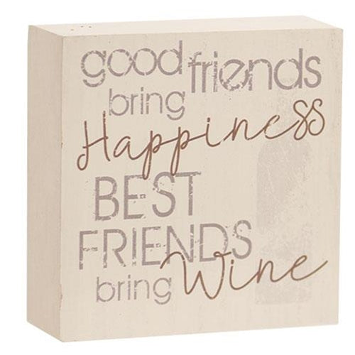 Best Friends Bring Wine Block 2 Asstd.