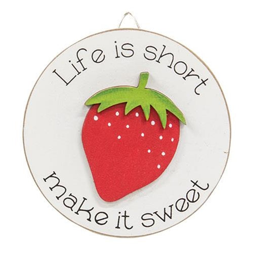 Life is Short Mini Round Easel Sign 3 Asstd.