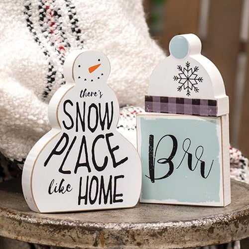 3/Set Snow Place Like Home Snowman & Blocks