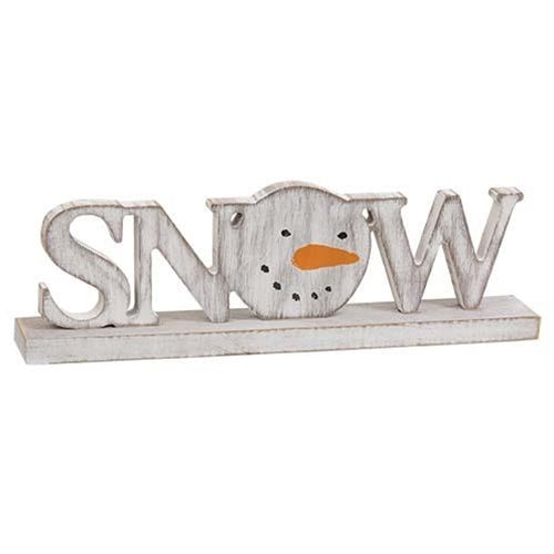 Distressed Snowman "Snow" on Base