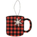 Red & Black Check Snowflake Cup Ornament