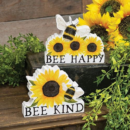 Bee Kind/Happy Bee & Sunflower Block 2 Asstd.