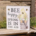 Bee Happy Spring is in the Air Gnome Box Sign