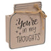 You're In My Thoughts Wooden Mason Jar Vase