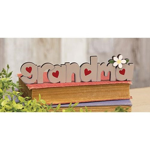 Grandma Wooden Word Cutout Sitter