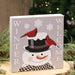 Welcome Winter Snowman & Cardinal Box Sign