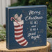 To All A Good Night Mouse in Stocking Box Sign