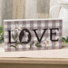 Buffalo Check Lily & Bunny "Love" Box Sign