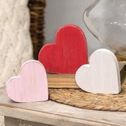 3/Set Distressed Wooden Heart Bundle