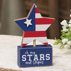 Oh My Stars and Stripes Americana Star on Base