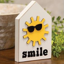 Smile Sunshine w/Sunglasses Block Sitter