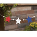 Wooden Americana Stars & Beads Mini Garland