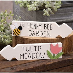 Honey Bee Garden/Tulip Meadow Arrow Sitter 2 Asstd.