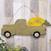 Distressed Hanging Green Wooden Lemon Truck