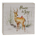 Peace & Joy Deer & Cardinal Box Sign