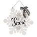 Glittered Let it Snow Snowflake Sign