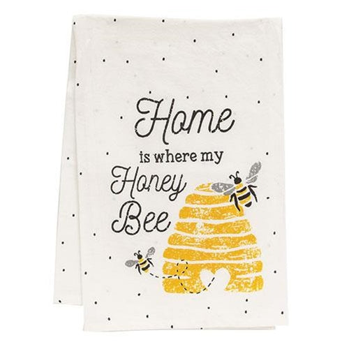 Home Is Where My Honey Bee Dish Towel