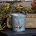 Galvanized Pumpkin Face Metal Bucket