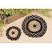 Braided Black Star Jute Coaster