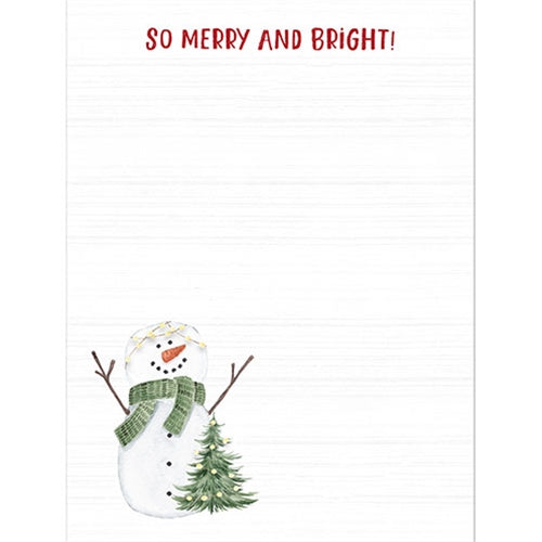 So Merry and Bright! Snowman Notepad