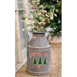 Holly Jolly Farm Milk Can