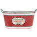 Jolly Saint Nick's Laundry Co. Oval Metal Bucket