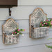 2/Set Rustic Bird Garden Wall Planters