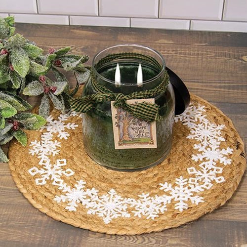 Snowflake Ring Jute Table Mat